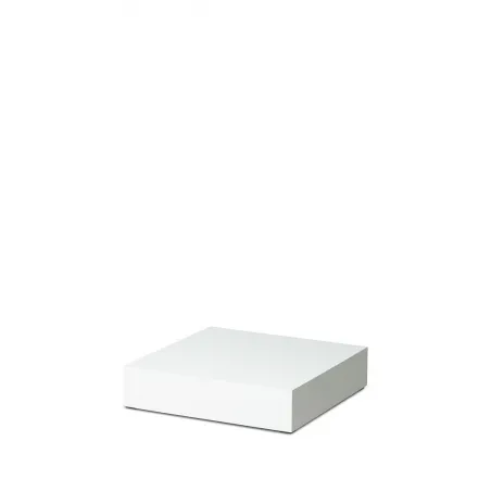 Skyltfönsterpodium, vit matt, 45 x 45 x 10 cm