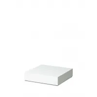 Skyltfönsterpodium, vit matt, 45 x 45 x 10 cm