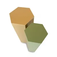 Hexagon podier, sexhörning, färg, 30 x 100 cm