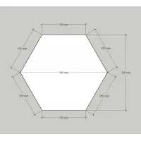 Hexagon podier, sexhörning, färg, 30 x 100 cm