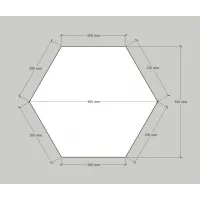 Hexagon podier, sexhörning, färg, 30 x 100 cm