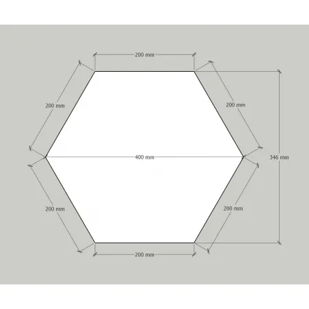 Hexagon podier, sexhörning, svart, måttbeställt