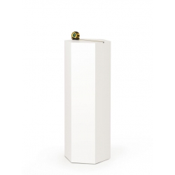 Hexagon podier, sexhörning, vit, 40 x 100 cm