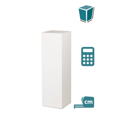 MDF wit hoogglans sokkels | zuilen wit hoogglans MDF