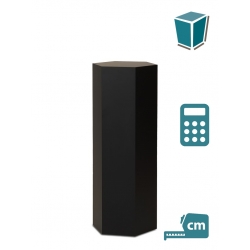 Hexagon podier, sexhörning, svart, måttbeställt