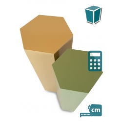 Hexagon podier, sexhörning, färg, måttbeställt