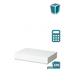 Skyltfönsterpodium, vit, måttbeställt