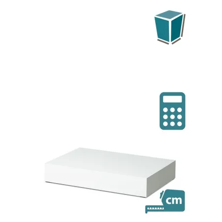 Skyltfönsterpodium, vit, måttbeställt