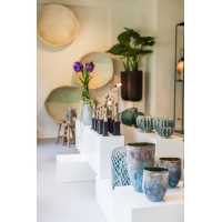 Skyltfönsterpodium, vit matt, 45 x 45 x 10 cm